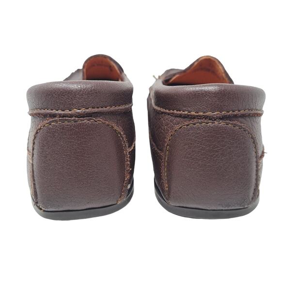 Minnetonka Moosehide Leather Moccasin Classic Twin Gore Loafers 932 Brown Mens 8 - Picture 6 of 9
